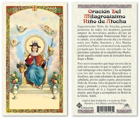 Nino De Atocha Laminated Prayer Card Discount Catholic Products