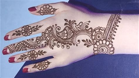 Hope you guys are liking my daily update of mehndi designs for hands & legs. Mehndi Design #95 - Easy Arabic Henna designs for hands - mehndi ki design - Simple mehendi ...