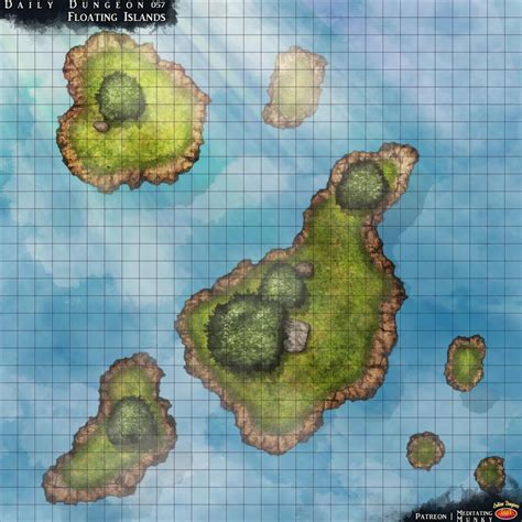 Floating Islands 30x30 Battlemap Floating Islands Battlemaps