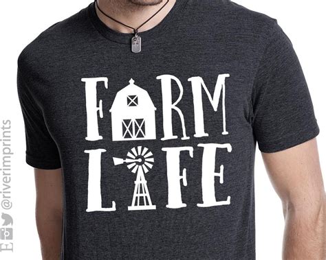 Farm Life Triblend Graphic T Shirt Comfy Jeans Just Run White Vinyl