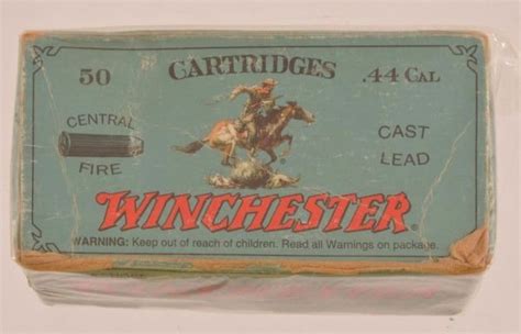 Early Box Of Winchester 44 Ammo