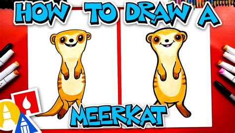 How To Draw A Meerkat Cartoon Art For Kids Hub
