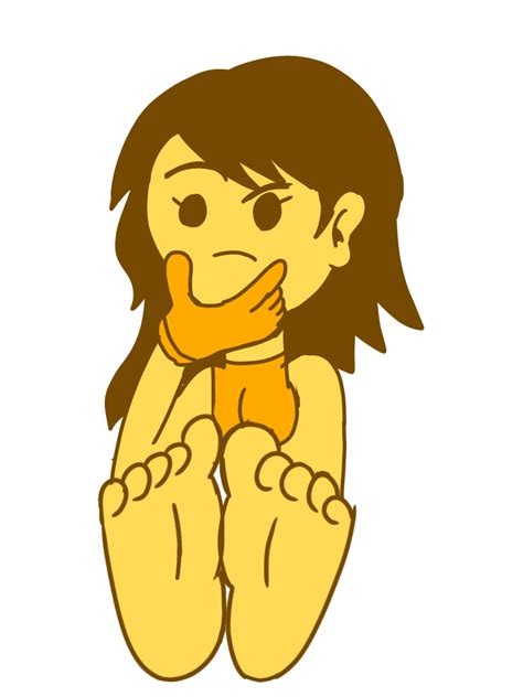 Atfemale Thinking Emoji Bare Feet By Dracoshark1900 On Deviantart