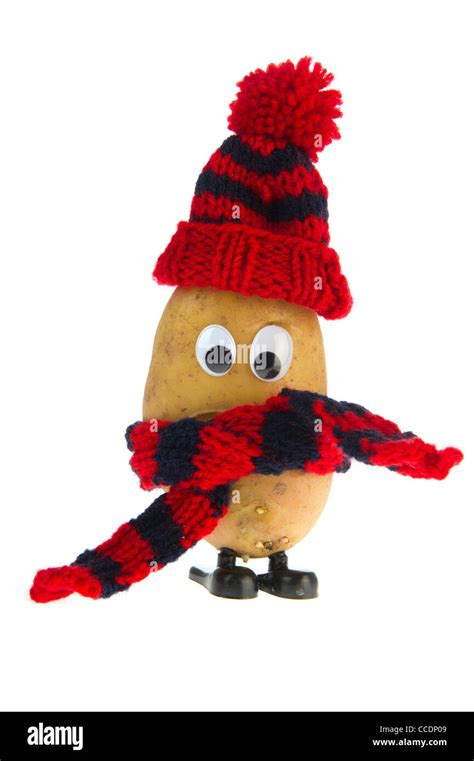 Two Funny Potato Heads In Winter Outfit Stock Photo Alamy