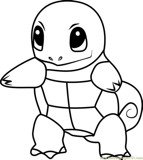 Squirtle Pokemon Go Coloring Page For Kids Free Pokemon Go Printable