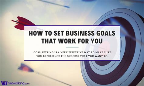 How To Set Business Goals That Work For You Vom