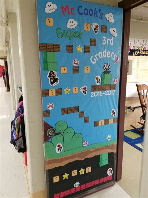 Super Mario Door 2nd Grade Classroom Classroom Door Classroom Themes