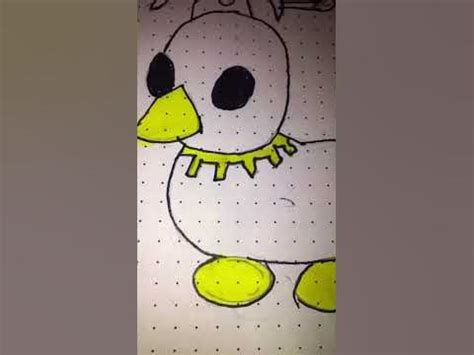 Drawing my cute ride sunrise duckling from adopt me 💖! - YouTube