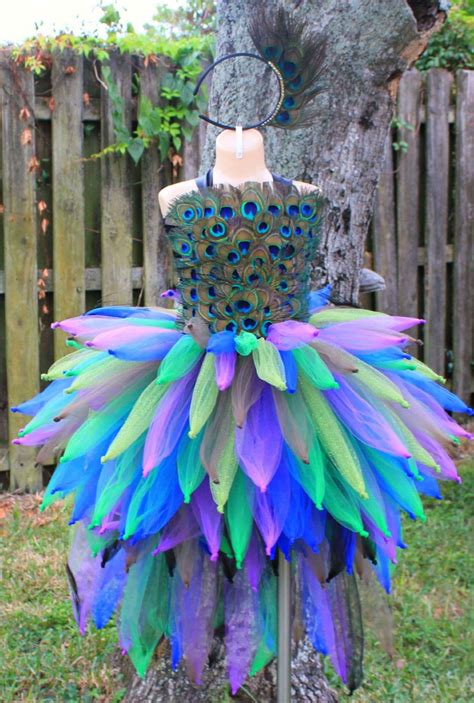Peacock Tutu Costume Mardi Gras Pageant Dress Bird Costume Etsy