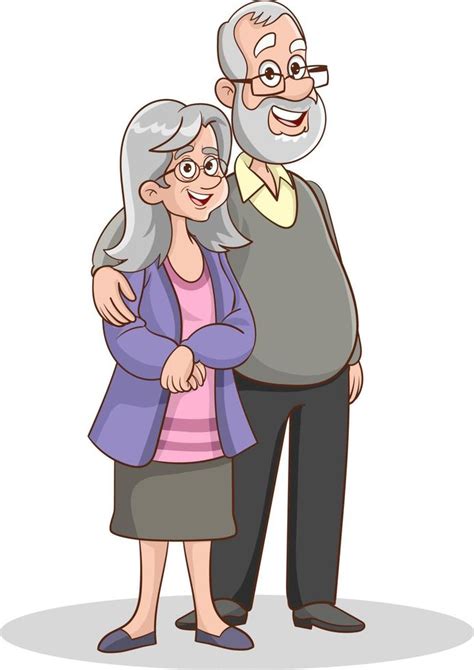 Pareja De Ancianos Cogidos De La Mano Abuelos Juntos Abuelo Una