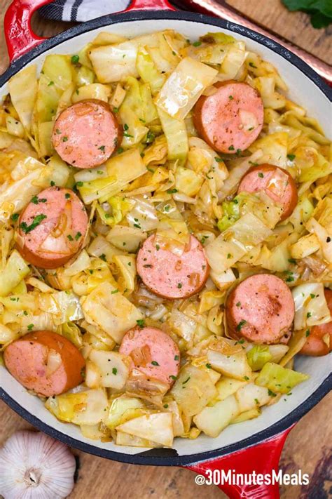 Fried Cabbage And Kielbasa 30 Minutes Meals
