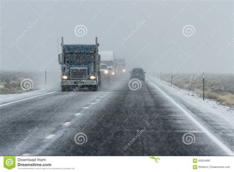 Winter Driving Conditions Stock Photo Image Of Destination 66264990