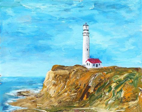 Lonely Lighthouse Painting By Patricia Buss Fine Art America