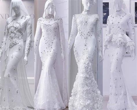 Baju Nikah Putih Silver Bernadette Taylor