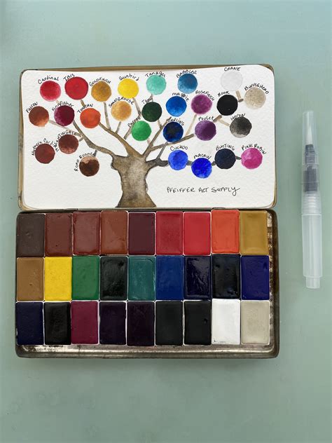 Handmade Watercolor Paint Palette Limited Edition 27 Whole Pan In