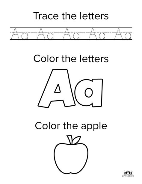 Worksheets For The Letter A