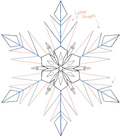 Step09 Disney Frozen Snowflake Snowflakes Drawing Frozen Movie