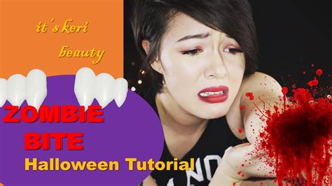 Its Keri 4 Halloween Zombie Bite Makeup Tutorial Youtube