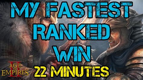 My Fastest Ranked Win In 1v1 Age Of Empires Ii Definitive Edition