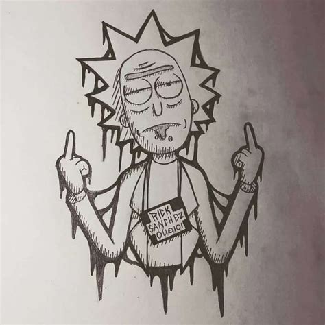 Эскиз рик Badass Drawings Rick And Morty Drawing Rick And Morty Tattoo