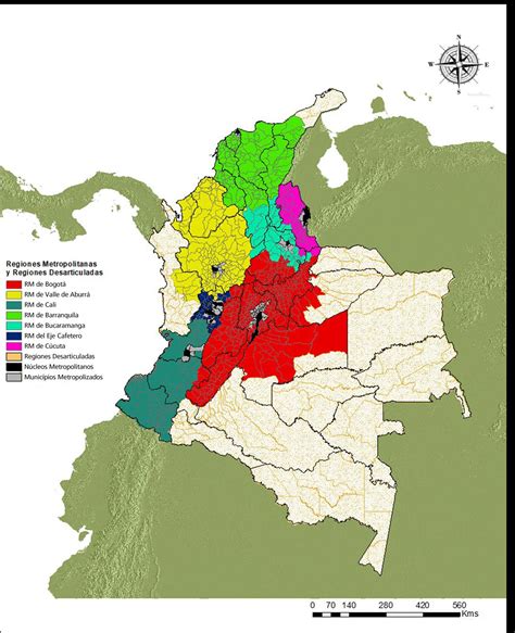 Scielo Brasil Regiones Metropolitanas De Colombia La Gravitación Y