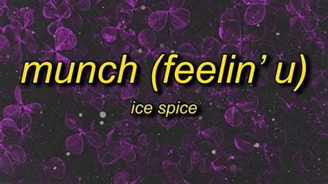 Ice Spice Munch Feelin U Lyrics You Thought I Was Feeling You