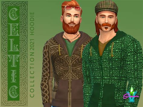 Sims 4 — Simmiev Celtic Zip Hoodie By Simmiev — An Eight Piece