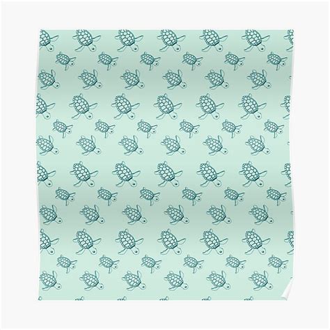 The Blue Turtle Poster For Sale By Amritv Redbubble