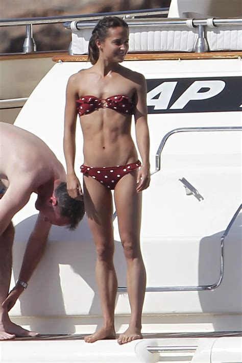 Alicia Vikander In Bikini At A Yacht In Formentera Hawtcelebs