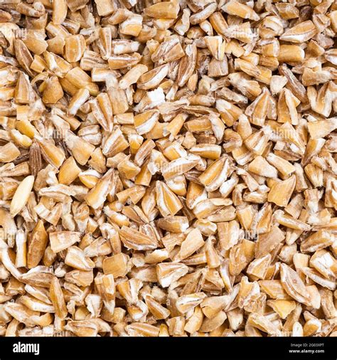 Square Food Background Uncooked Crushed Emmer Farro Hulled Wheat