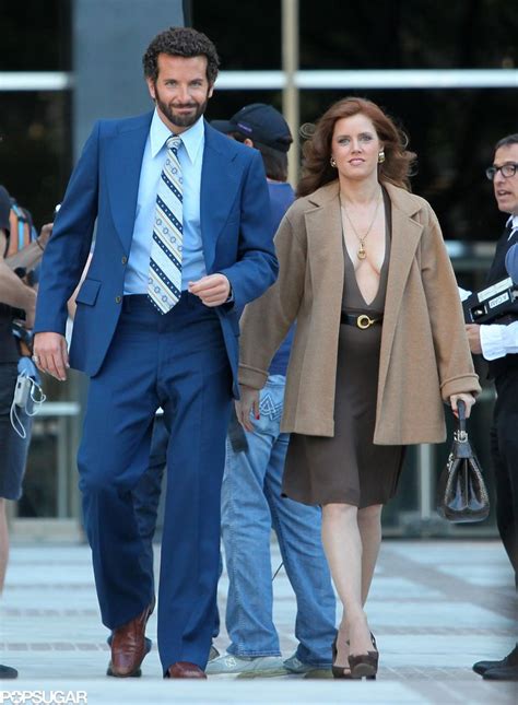 Bradley Cooper And Amy Adams On American Hustle Set Popsugar Celebrity