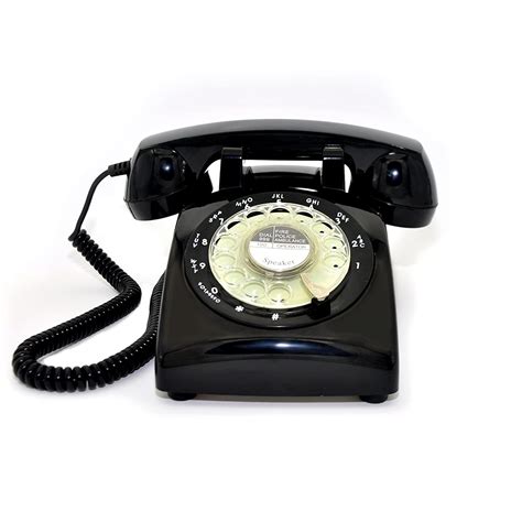 Black Color Vintage 1970s Style Rotary Retro Old Fashioned Rotary Dial