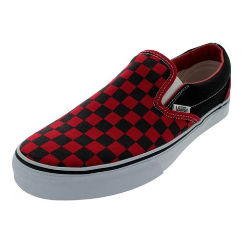 Vans old skool checkered red and white mens size 9.5 model 508182. Shop Vans Classic Slip-on Formula One Black Checkerboard ...