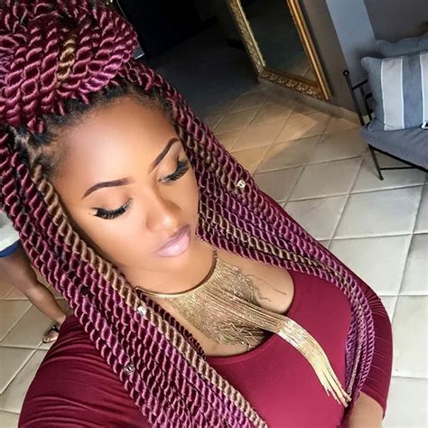 For straight and wavy hair, the twisting and turning means braids will be shorter than hair worn down. Rope Twists @braidsbyguvia - Black Hair Information Community