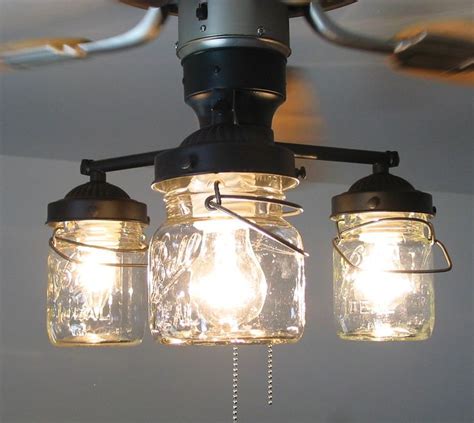 The product can be used indoor lighting, foyer pendant, barn. Vintage Canning Jar CEILING FAN Light KIT. $149.00, via ...