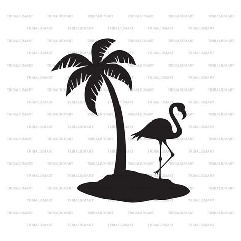 Flamingo And Palm Tree Tropical Or Summer Design Cut Files Etsy