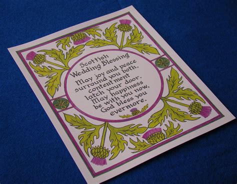 Scottish Wedding Blessing Print 8 X 10 Wedding Printart Etsy