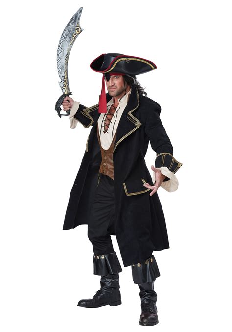 Mens Deluxe Pirate Captain Costume 9 Piece Set Costumes Costumes