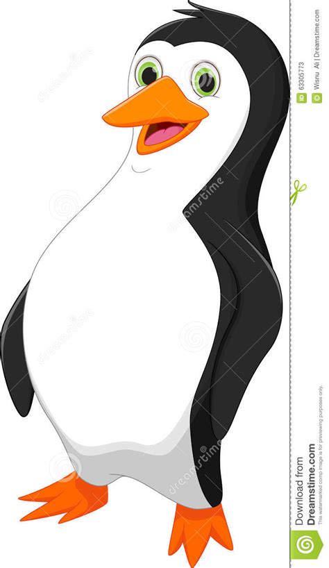 Cute Penguin Cartoon Stock Vector Illustration Of