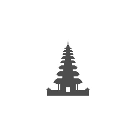 Templo Bali Icono Diseño Ilustración 13484555 Vector En Vecteezy