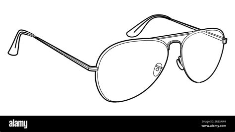 Aviator Sunglasses Drawing