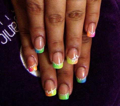 Neon acrylic nails! | Neon acrylic nails, Nails, Rainbow nails