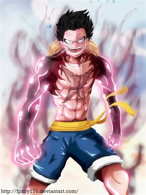 Gear 5th is nightmare/horror luffy, because the technique with a fanart that you can see below, this design has conquered the one piece subreddit and gear 5th, luffy imitated the heat and electricity of the engine, producing the ability to produce fire and. Monkey D. Luffy - Gear Fourth (Slim version) by fpxzy111 ...