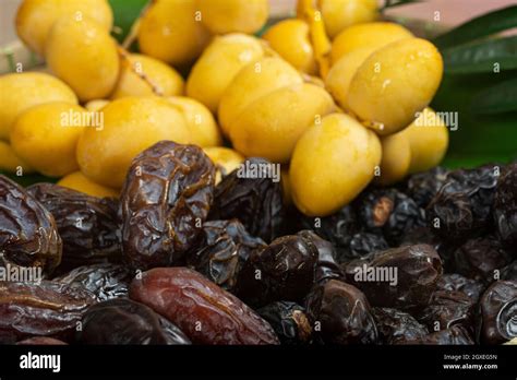 Bunch Of Different Types Of Dates Mixed Together Selective Focus