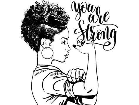 Black Woman Strong Lady African American Nubian Queen Life Etsy