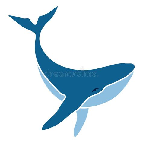 Humpback Whale Minimalist Simple Vector Logo Illustration Isolated