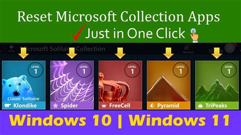 Reset Microsoft Solitaire Collection App Using Windows Settings