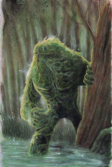 Swamp Thing 11x17 Painting 78squid