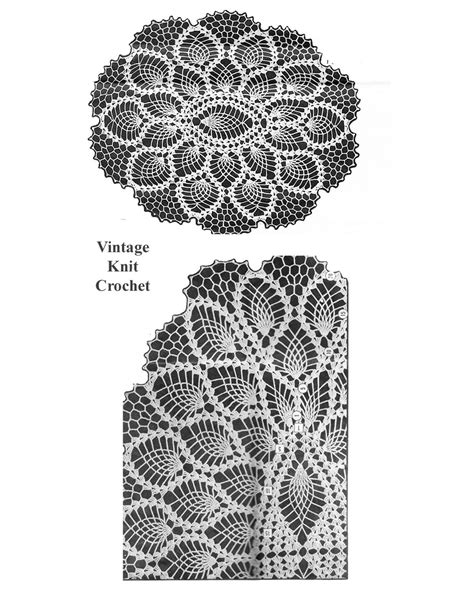 Crocheted Oval Pineapple Doily Pattern Mail Order 835 Laura Wheeler
