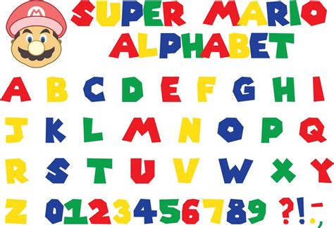Super Mario Alphabet Super Mario Font Mario Fon Vector Etsy Mario